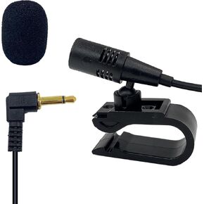 Microphone Microphone سعة 3.5 ملم محمولة MIC خارجية متوافقة مع JVC Alpine Kenwood Sony Jensen للسيارة مركبة وحدة تمكين الراديو الاستريو DVD