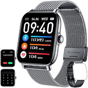 Smart Watch for Android Phones iOS Waterproof Smart Watches for Women Men(Answer/Make Call) Sports Digital Watch Fitness Tracker Heart Rate Blood Oxygen Sleep Monitor Compatible Samsung iPhone