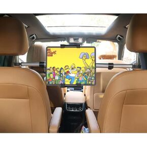 woleyi Tablet Mount, Headrest Holder for 4.7-12.9 in iPad Smartphone, Car Back Seat Between Tablet Stand for iPad Pro Air Mini, Samsung Tab, Fire HD, Long Road Trip Essentials for Kids