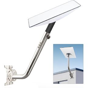for V2 StarLink Dish Mount, Stainless Steel Bracket with Pipe Adapter, Effortless Starlink Mounting Kit, Starlink Long Wall Mount Compatible with Gen 2 Starlink