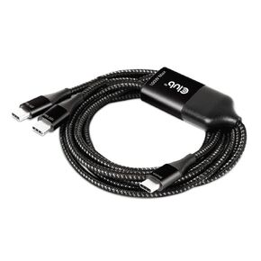 CLUB3D CAC-1527 is A USB-C to 2X USB-C Charging Cable (6FT M/M). Fast Charge of