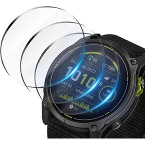 3 Pack Screen Protector for Garmin Enduro 3 Smartwatch,9 Hardness High Definition Anti-Scratch Bubble Free Clear Tempered Glass protective film