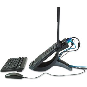 3M LX550 Vertical Notebook Computer Riser, Cable Management, 9x12x6 1/2 - 9 1/2, Black