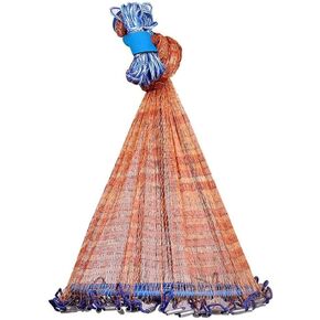 Alvinlite Cast Net for Bait Trap Fish 8ft 10ft 12ft 14ft 16ft Radius Fishing Cast Net Throw Cast Net with Heavy Duty Zinc Sinker for Freshwater and Saltwater