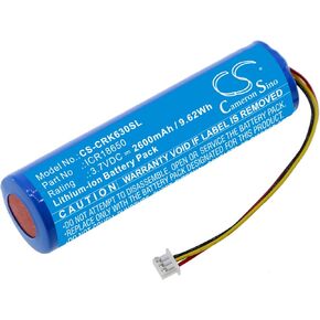Cameron Sino Battery for Corsair K63, K63 Wireless Mechanical Gaming PN:Corsair ICR18650 2600mAh / 9.62Wh