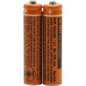 2-Pack HHR-55AAABU Battery Packs for Panasonic Cordless Phone HHR-4DPA/4B