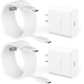 45W iPhone 16 15 Charger Fast Chargiing, 2 Pack USB C Fast Charger Wall Charger Block and 10FT USB C iPhone Charger Cord for iPhone 16/16 Plus/16 Pro/16 Pro Max/15/15 Plus/15 Pro Max/iPad & More