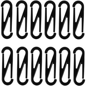 MAGICLULU 100pcs Towel Hooks S-Shaped Plastic Hooks with Locking Carabiner Clip Accessories