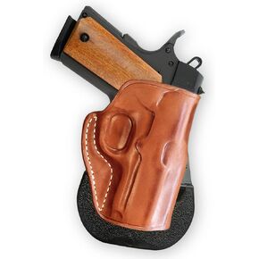 Premium Leather OWB Paddle Holster Open Top Fits Rock Island 1911 45 ACP W/Out Rail 3.5" Barrel, Right Hand Draw, Brown Color #1386#