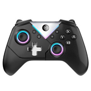 mone Wireless Game Controller for PC Windows 7/8/10/11/MacOS/iPhone/Android/Switch/OLED, Gaming Pad with 4 Custom Buttons/Adjustable LED Backlight & Dual Vibration/Linear Trigger Buttons