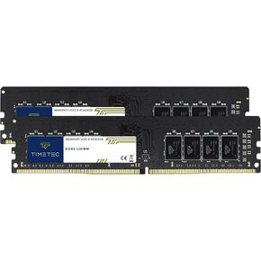 Timetec 32GB KIT(2x16GB) DDR4 3200MHz (or 2933MHz or 2666MHz) PC4-25600 Non-XMP CL22 1.2V Non-ECC Unbuffered 2Rx8 Dual Rank 288 Pin UDIMM Desktop PC Computer Memory RAM Module Upgrade