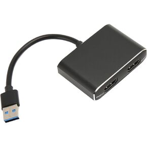 CCYLEZ USB 3.0 to Adapter, USB 3.0 to HD Multimedia Interface Adapter 5Gbps USB C Splitter 2 Monitors Extended Display for PC Laptop