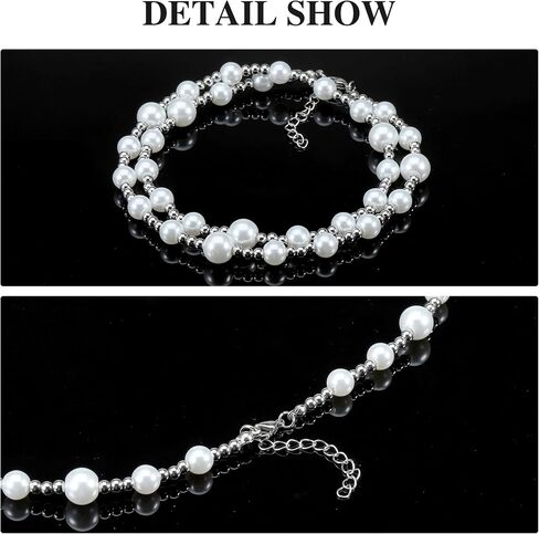 Valentines Day Gifts for Him Cross Necklace for Men Black White Pearl Necklace Stainless Steel Necklace 10mm Double Layered Cuban Link in Saudi Arabia