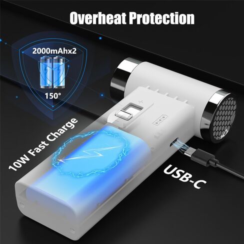 Compressed air Duster -Continuously Variable Speed 110000RPM Electric Air Duster,Rechargeable Cordless Air Blower for Keyboard, PC, Electric Devices Cleaning, Replace Canned Air Compressed Air Cans -W in Saudi Arabia
