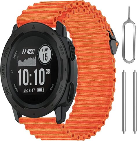 Bandkids Ocean Trail Replacement Band لـ Garmin Instinct ، Solar Instinct ، غريزة تكتيكية ، غريزة 2 ، غريزة 2 شمسية ، كروس غريزة ، حزام مريح وقابل للتعديل 22 مم ، مثالي للرياضة في الهواء الطلق in Saudi Arabia
