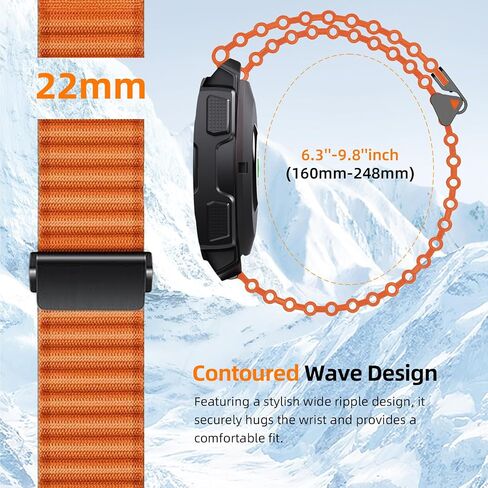 Bandkids Ocean Trail Replacement Band لـ Garmin Instinct ، Solar Instinct ، غريزة تكتيكية ، غريزة 2 ، غريزة 2 شمسية ، كروس غريزة ، حزام مريح وقابل للتعديل 22 مم ، مثالي للرياضة في الهواء الطلق in Saudi Arabia