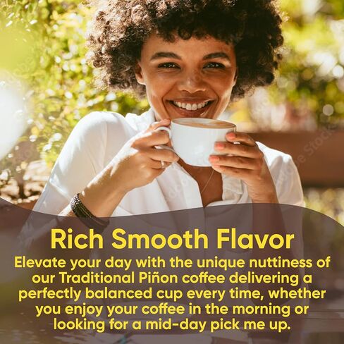 New Mexico Piñon Naturally Flavored Coffee K Cups Traditional Piñon Capsules - Nutty & Smooth Medium Roast 100% Arabica Single Serve Recyclable K-Cup Coffee Pods - 32 Count in Saudi Arabia