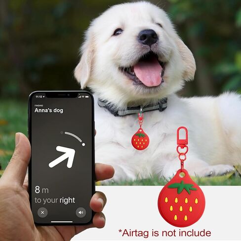 غطاء علبة سيليكون لطيف لـ Airtag ، كرتون سيليكون ناعم متوافق مع حامل علامة Apple Air للمفاتيح/الأمتعة/الحيوانات الأليفة/الكلب/CAT/ROWR in Kuwait