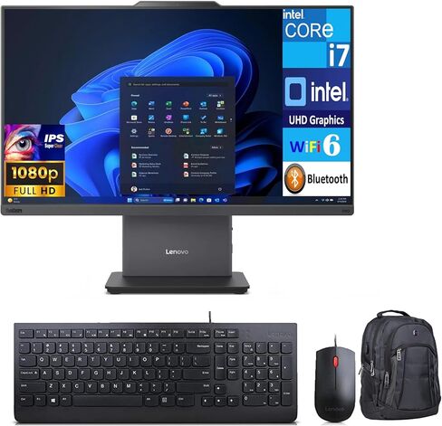 Lenovo ThinkCentre Neo 50a Gen 5 Business All-in-One 23.8 "IPS FHD Display (Intel I7-13620H ، 16GB DDR5 ، 512GB SSD ، Intel UHD ، WIFI 6 ، WebCAM ، Bluetooth 5.2 ، Win 11 Pro) in Kuwait