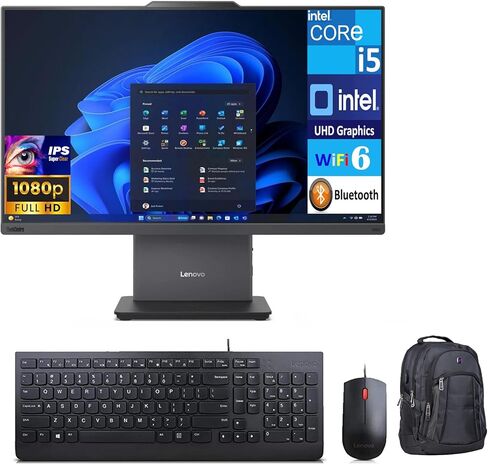 Lenovo ThinkCentre Neo 50a Gen 5 Business All-in-One 23.8 "IPS FHD Display (Intel I5-13420H ، 16GB DDR5 ، 256GB SSD ، Intel UHD ، WiFi 6 ، Webcam ، Bluetooth 5.2 ، Win 11 Pro) W/Premium Backpack in Kuwait