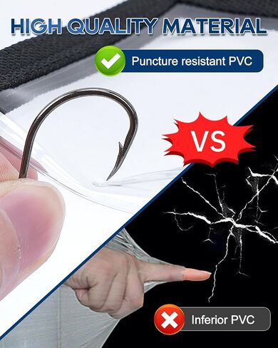 UCEC Fishing Lure Wraps, Fishing Hook Covers, Lure Shield, Keeps Fishing Safe, Premium Clear Puncture-Resistant PVC, Easily See Lures Fishing Lure Covers Bait Storage, 4Large 7.87"L x 3.94"W (4Pcs 4L) in Saudi Arabia