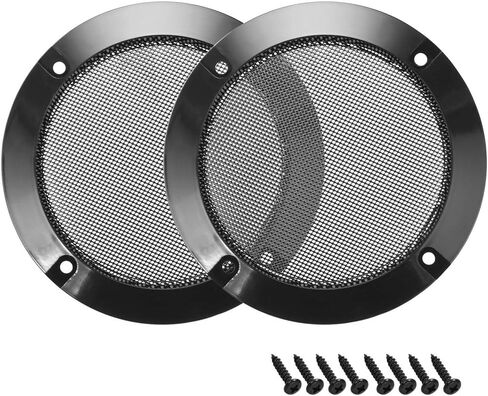 uxcell 2pcs 3" Speaker Grill Mesh Decorative Circle Woofer Guard Protector Cover Accessories Black in Saudi Arabia