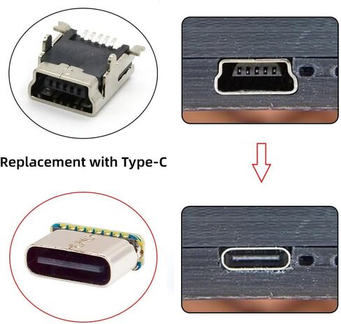XIWAI 5PCS/LOT TYPE-C SUBET SOCKET SOCKER DIY CONNECTOR REPLIS in Kuwait