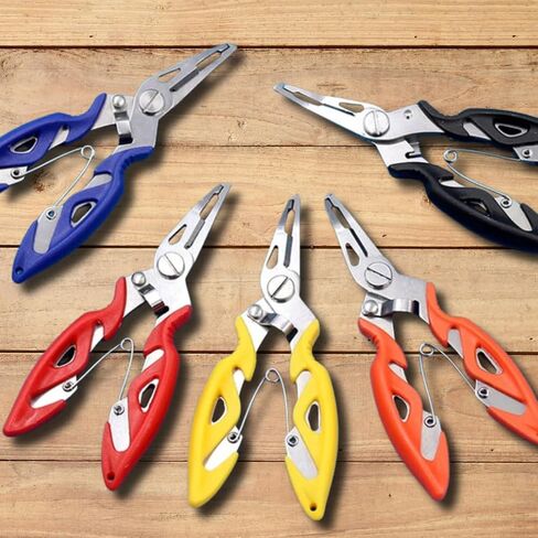 Split Ring Pliers: Stainless Steel Non-Slip Pliers, Essential Fishing Gear for Easy Split Ring Attachment - Ideal for Hook Remover, Fishing Line, and Fishing Lures (Color May Vary) in Saudi Arabia