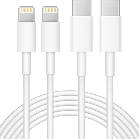 شاحن iPhone Charger Super Fast Charging [MFI Certified] iPad Charger 20W PD USB C Charger Charger 2-Pack 6ft Sharging Cable متوافق مع iPhone14/14 Pro Max/13/13Pro/12/12 Pro/11/11pro/XS ، iPad in Kuwait
