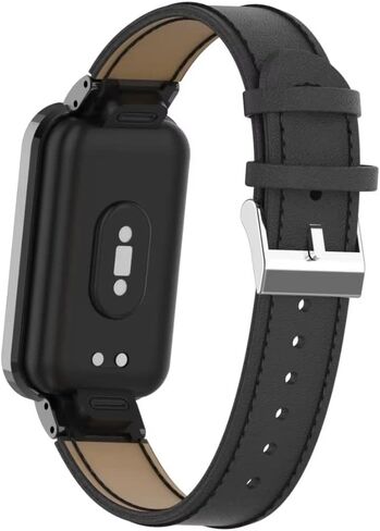 متوافق مع نطاقات Xiaomi Redmi Smart Band Pro ، Redmi Smart Band Band Pro Leather Bracelet Sbracelet Lristband مع إطار معدني لـ Xiaomi Redmi Smart Band Pro in Kuwait