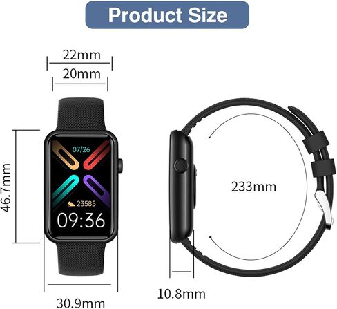 الساعات الذكية للرجال (مكالمات الإجابة/الاتصال الهاتفي) 1.57 "مقياس تعقب اللياقة البدنية IP67 Waterproof Watch خطوة الدم خطوة ضربات القلب مراقبة الساعات الذكية لنظام Android iOS (أسود) in Saudi Arabia