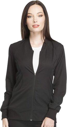 Dynamix Scrubs للنساء، سترات بسحاب أمامي مستوحاة من الألعاب الرياضية للنساء مع تمدد رباعي الاتجاهات وماص للرطوبة DK330 in Kuwait