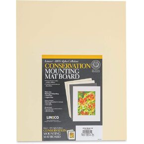 Lineco Conservation Matboard - Cream, 4 ply, Pkg of 25, 11" x 14"