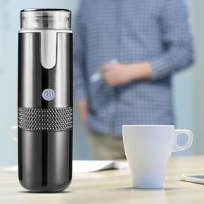 Portable Espresso Machine, Electric Mini Coffeemaker Machine, Compatible Coffee Capsules and Ground Coffee, Rechargeable Handheld Coffee Maker Machine for Car Travel Camping