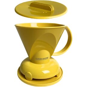 NEW Clever Yellow Coffee Dripper Coffee Maker Safe BPA Free Plastic Hassle-Free Ways Make Manual Pour Over Coffee & Cold Brew, 18 Fl Oz.