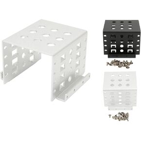 ASHATA 2.5in HDD Mounting Rack, 2.5 Inch Aluminium Alloy Hollow Hard Drive Storage Bracket, 2.5 Inch to 3.5 Inch Solid State Drive Built in Expansion for 2.5in IDE HDD SSD(Silver)