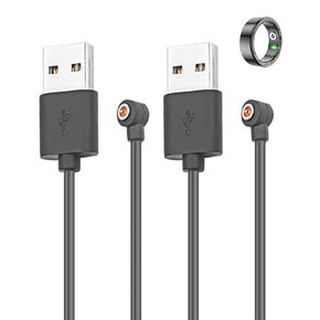 2 Pack,Smart Ring Charger, Universal Magnetic Replacement Charger Fit Smart Ring/Smart Hand Fitness Ring Watch/Small Appliances,Round 4.0mm Smart Ring Safe & Portable Charging Charger