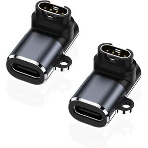 AreMe 2 Pack Type-C Charger Adapter, USB-C Charging Converter for Garmin Watch Without Charger Cable