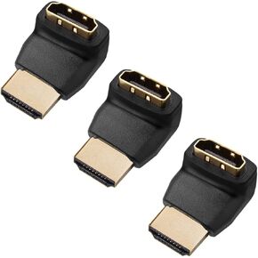 ACHLA3 Three (3) Pack of HDMI 270 Degree/Right Angle Connectors/Adapters