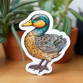 Mallard Duck Decal Sticker For Car, Bike, SUV, Truck, Helmet, Laptop, Water Bottle, Notebook, Decal window, Guitar, Skateboard, Bumper Vinyl Waterproof sticker 5-inch (Design 10)