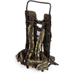 TR Aluminum External Frame Backpack with Adjustable Height for Extra Large Load Hunting Hiking Design, Camouflage