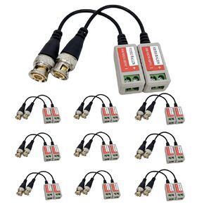 Video Balun Connectors, 10 Pairs Cat5 HD Mini CCTV BNC Passive Transceivers for CCTV Security Camera System (10 Pack Video balun202)