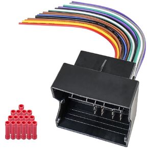 40Pin Radio Wiring Harness Stereo Wire Adapter Plug Compatible with Volkswagen 2004-2015,Mercedes-Benz 2005-2010,BMW 2002-2006,Audi 2000-2011 Car CD DVD Wire Harness Cable