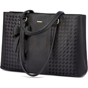 LOVEVOOK Laptop Tote Bag for Women 15.6 Inch Waterproof Leather Computer Bags for Business Office Work Briefcase