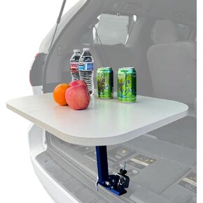 HKTE Car Tailgate Table for SUVs and Vans, Multi-Functional Folding Camping Table for Cars, Ideal for Outdoor Activities, Road Trip Travel, and Tailgating