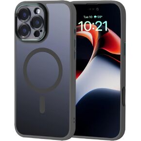 for iPhone 16 pro max case, Compatible with magsafe, Military Grade Protection, Shock Resistant Slim Magnetic Case, Fingerprint Resistant, Lens Full Cover for iPhone 16 Pro (6.9"), Grey