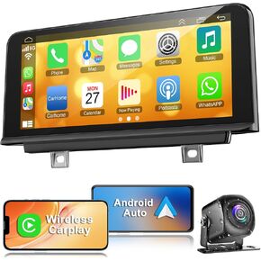 Wireless Carplay/Android Auto 10.25'' Touchscreen Multimedia Radio Receiver for BMW 3 4 Serie F30/F31/F32/F33/F34/F36 2012-2016 with NBT-System HD 1920 * 720 high-Definition +AHD Camera