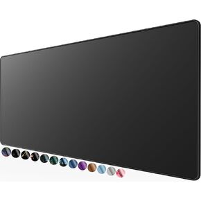 KTRIO Large Gaming Mouse Pad with Superior Micro-Weave Cloth, Extended Desk Mousepad with Stitched Edges, Non-Slip Base, Water Resist Keyboard Pad for Gamer, Office & Home, 31.5 x 11.8 in, Black