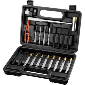 HORUSDY 23-Piece Punch Set and Hammer with Bench Block Ideal for Maintenanceh for Maintenance