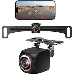 Wireless Backup Camera, HD 1080P Wireless Backup Camera for Trucks - rv Back up Camera for Travel Trailers/Back up Camera Vehicle no Wiring WiFi Truck License Plate Camera